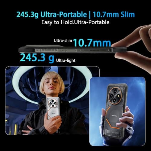 Blackview Fort 2 Rugged Outdoor Phone, 5000mAh Battery, 4G Unlocked Smartphone, 6.56" IPS Screen, 8GB+128GB, 13MP Camera, Heavy Duty Cell Phone for Hiking & Construction（White） — view 3