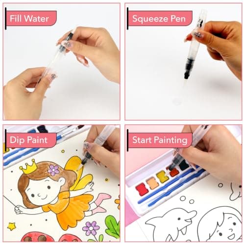 Mr. Pen- Paint with Water Coloring Books for Toddlers, Unicorn Dream — view 2