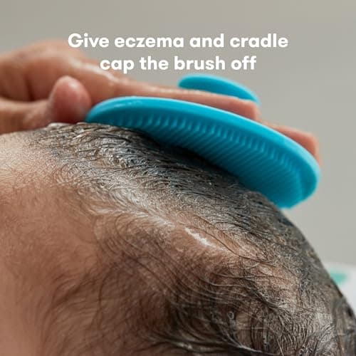 Frida Baby DermaFrida The SkinSoother Baby Bath Brush, Cradle Cap Brush for Babies, Baby Essential for Dry Skin, Cradle Cap Treatment and Eczema, 2 Pack — view 2