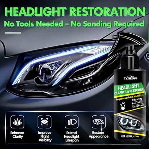 CYTITZHN Headlight Restoration Spray – Instant Oxidation, Yellowing & Stain Removal, Restores Cloudy Headlamps to Like New, Portable Cleaner for All Cars – 120ml/4.01oz — view 3