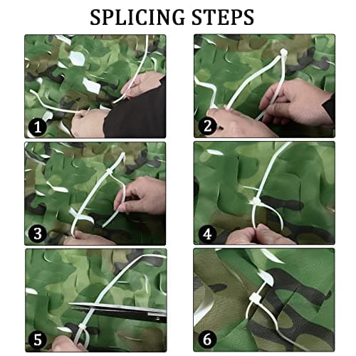 Camo Netting, Bulk Roll Camouflage Netting 190T Tree Camo 5 X 6.56 ft, Military Hunting Mesh Free Cutting for Hunting Blind Sunshade Shooting Theme Party Decoration — view 5