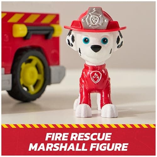 PAW Patrol Fire Rescue: Marshall Rescue Fire Engine with Action Figure & Projectile Launcher & Toy Truck, Kids Toys for Boys & Girls Ages 3 and Up — view 2