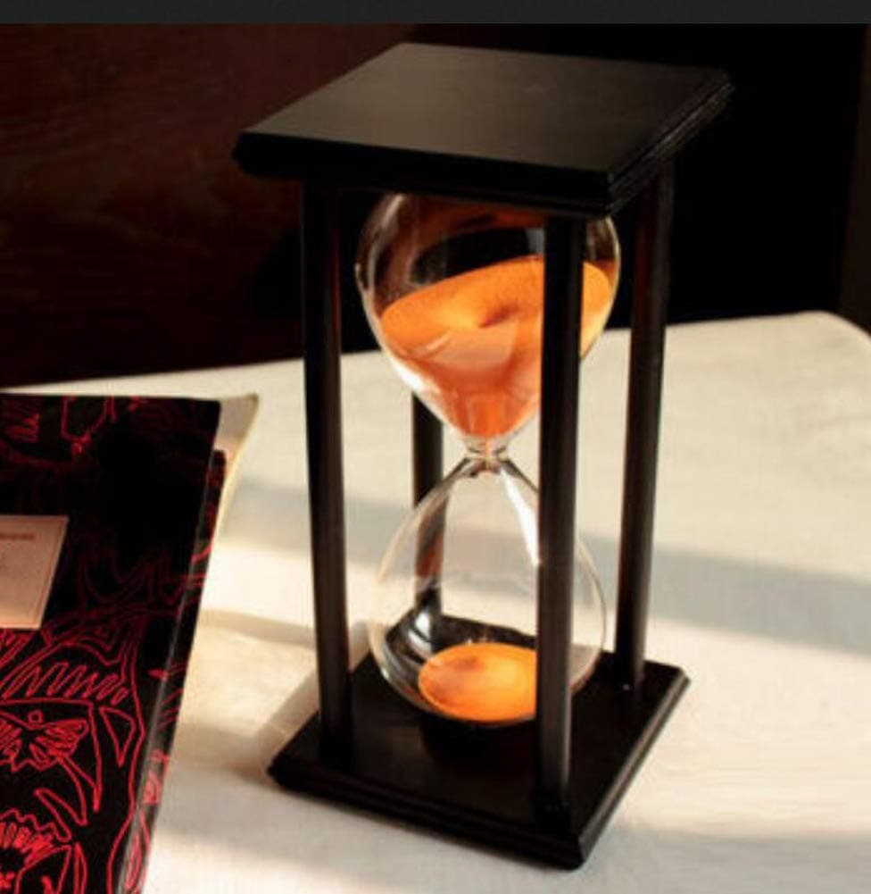 Lodunsyr Reloj De Arena 45 Minutos Timer Chico para Ornamento Restaurante Decoración Hogar Escritorio De Oficina Navidad Niña Reloj De Arena Temporizador 45 Min Hourglass Naranja — view 5