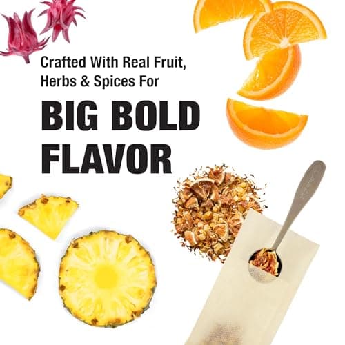 Tiesta Tea - Fruity Tea Sampler | 8 Exotic Loose Leaf Tea Blends - Caffeine Free Loose Leaf Tea Sampler | Assorted Fruit & Herbal Teas, Peach, Mango, Cherry - 8 Resealable Sample Pouches — view 4