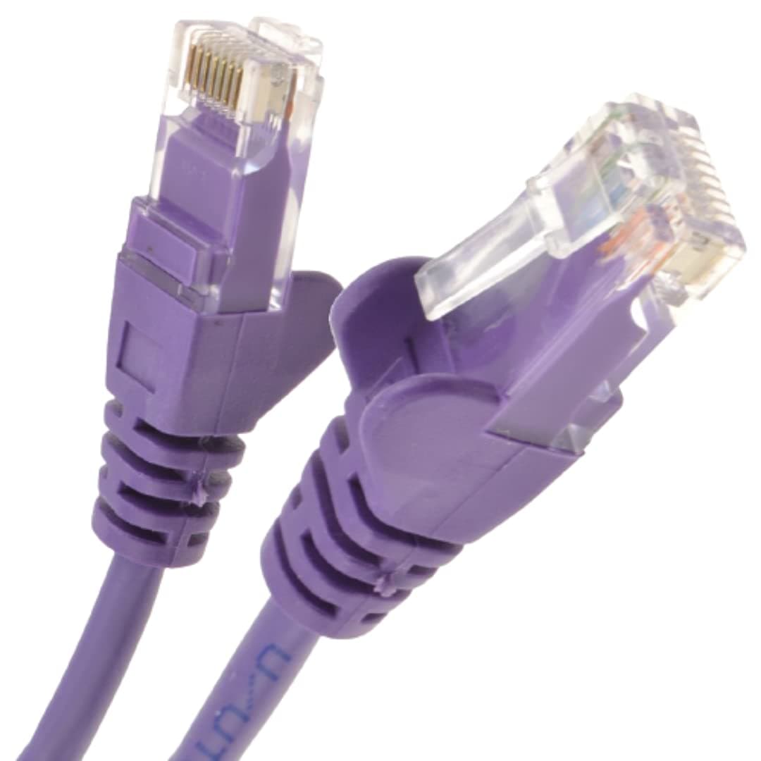 10m-20m Cat5e (enhanced) High Speed Ethernet Cable – Lan Network Cable with RJ45 Connector Lead – Ideal for Internet, Router, Modem, Smart TV, PC and Laptop – 10m Purple — view 5