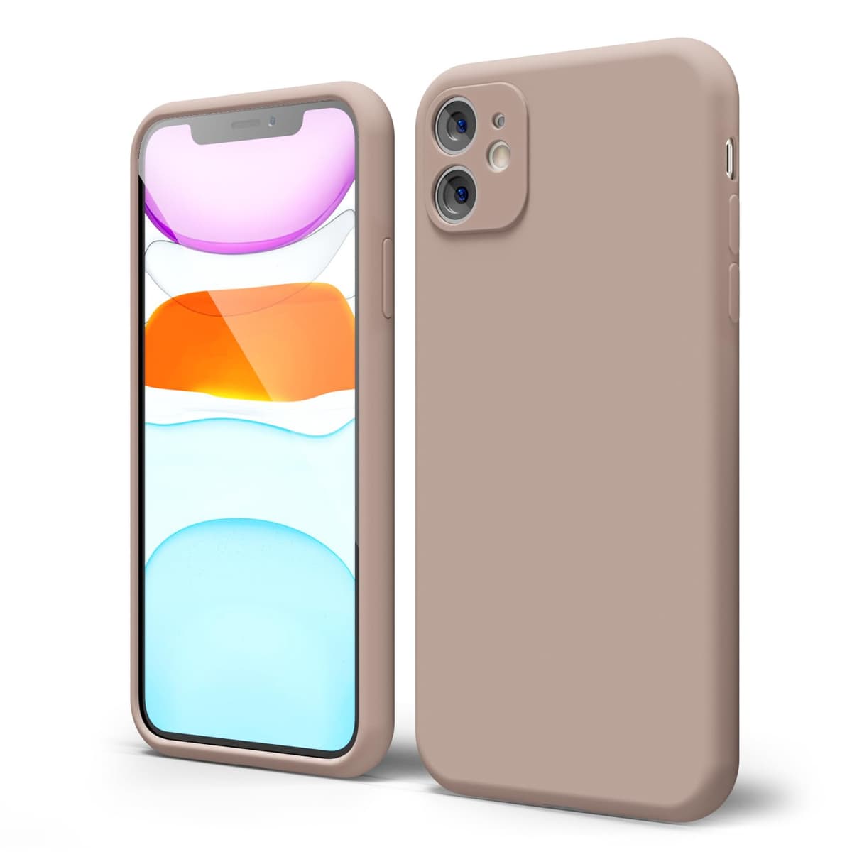 oakxco for iPhone 17 Pro Max Phone Case Liquid Silicone, Cute Thin Slim Grip Soft Rubber Gel for Women Men, Smooth Matte TPU Plain Solid Color Girly Simple Case with Camera Cover, Light Pink — view 1973
