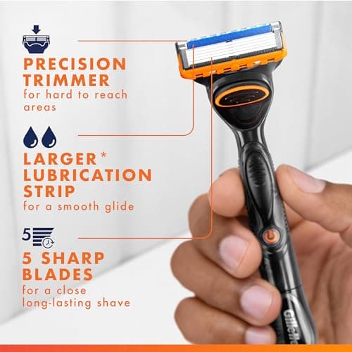 Gillette Fusion5 Power 5-Blade Razor Blade Refills for Men with Precision Trimmer, 10 Count — view 2