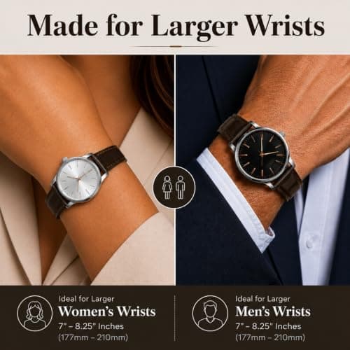 Bandini 20mm Italian Leather Watch Strap Band - Grey/Gray with Stitching - Classic - Slim — view 2