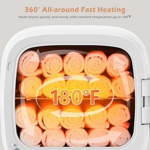 Keenray Hot Towel Warmer Cabinet, Professional Spa Towel Warmer with Digital Screen, Adjustable Timer and Delay, Customized Fragrance, Heat Dry & Wet Towels for Spa, Salon, Home 14 L Snow White — view 2