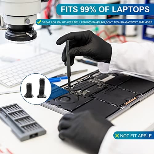 NINDEJIN Laptop Computer Screw Kit, M2 M2.5 M3 Countersunk Flat Head Phillips Mini Screws Set, Replacement Part Electronic Repair Accessories — view 4