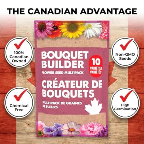 Cut Flower Seeds for Bouquets Canada 10 Flower Varieties Annual and Perennial Mix Bouquet Builder Graines de Fleurs à Couper — view 6