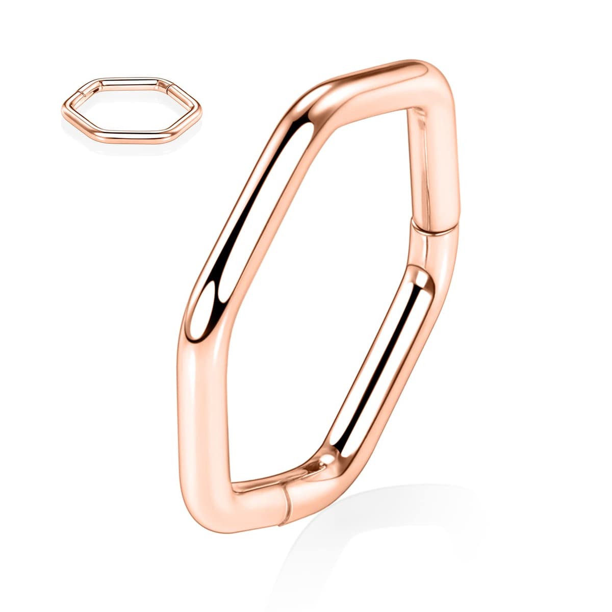 hengkaixuan CZ/Opal Nose Rings Conch Jewellery Septum Clicker 316L Surgical Steel Segment Ring Helix Cartilage Earrings Hoop Daith Tragus Rook Piercing Jewellery — view 52