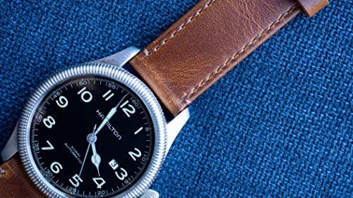18mm Weathered Brown BARTON Quick Release Top Grain Leather Watch Band Strap — view 4