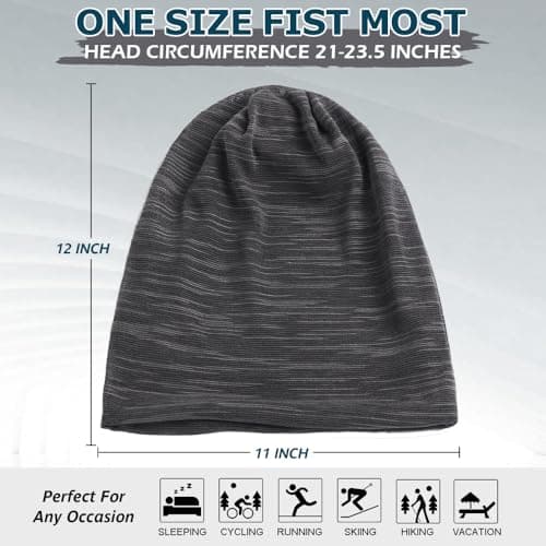 EINSKEY Slouchy Beanie for Men & Women, Lightweight Oversize Thin Cotton Chemo Hats Soft Night Cap Comfortable Sleeping Hat — view 4