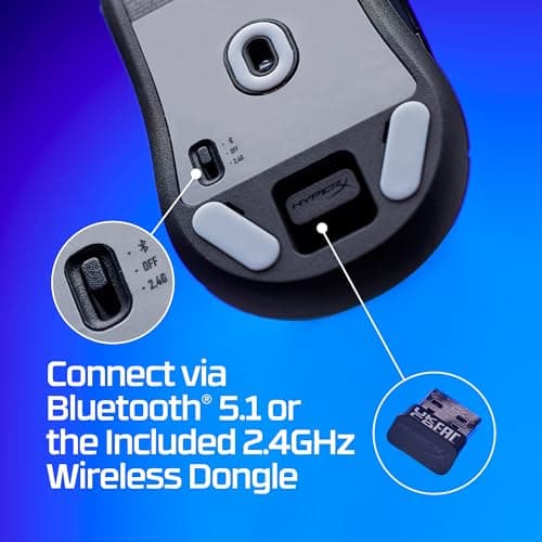 HyperX Pulsefire Haste 2 Mini – Wireless Gaming Mouse for PC Compact Lightweight Bluetooth 2.4GHz Black — view 5