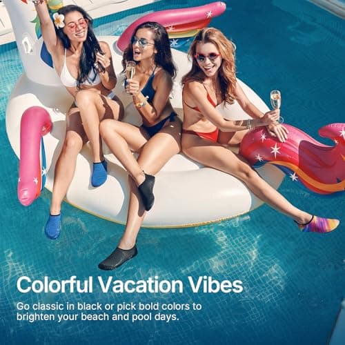 Water Shoes For Women Men Camping Cruise Travel Essentials Snorkeling Gear Outfits For Adults Beach Stuff Must Haves Supplies Summer Cool Vacation Accessories Pool Items Youth Size 10-11 Women/ 9-10 M — view 2