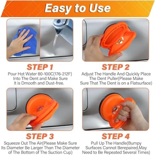WASAIQI Dent Puller,Car Dent Puller 3 Pack Dent Remover Tool Dent Removal Kit for Car Suction Cup Dent Puller and Dent Repair Kit for Car Body,Screen — view 2