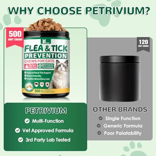 Flea and Tick Prevention for Cats, 500 Cat Flea Treatment, Chicken Flavor — view 5