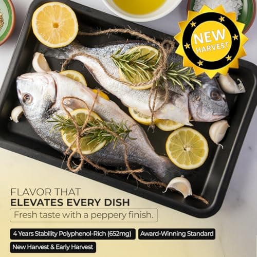 Morocco Gold New Harvest Olive Oil Extra Virgin - Polyphenol Rich 606mg/kg - Cold Pressed Olive Oil - Pure & 100% Natural with up to 4 Years Shelf-life - Fresh Harvest EVOO - (500ml (Pack of 1)) — view 5