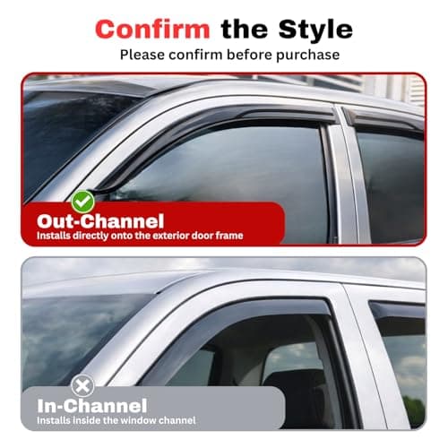 KPY Rain Guards Fit for 2012-2017 Toyota Camry, Out-Channel Window Visors Vent Wind Deflectors 4PC, Car Accessories for 12-17 Camry — view 2