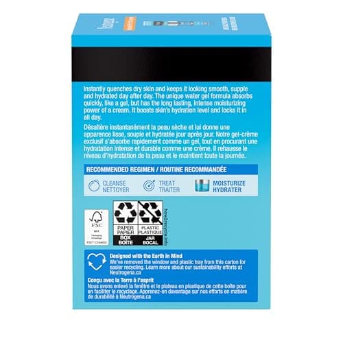 Neutrogena Hydro Boost Gel Cream Face Moisturizer with Sunscreen SPF – Hyaluronic Acid for Hydrated Skin – Fast Absorbing, Oil-Free, Non-Comedogenic 47mL — view 5