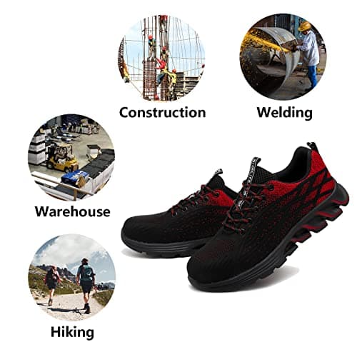 KEXUEJIA Steel Toe Shoes for Men Women Lightweight Industrial & Construction Work Shoes Slip Resistant Puncture Proof Safety Shoes — view 5