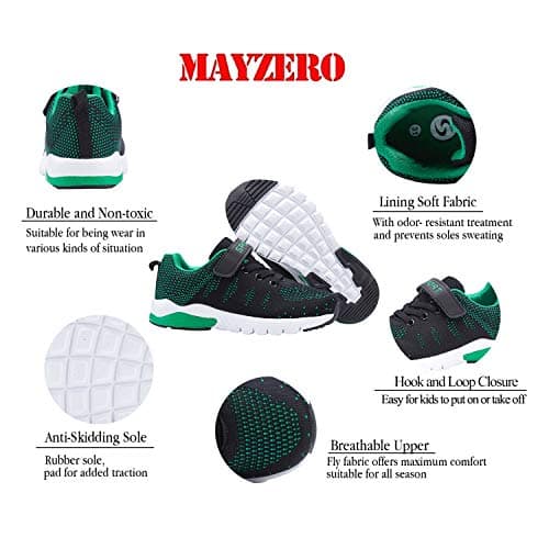 MAYZERO Kids Tennis Shoes Breathable Running Shoes Lightweight Athletic Shoes Walking Shoes Fashion Sneakers for Boys and Girls — view 4
