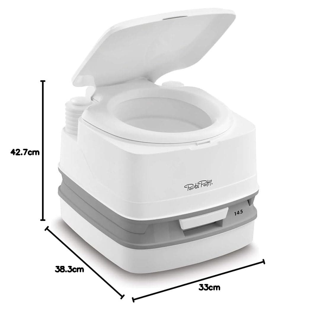 Thetford 92802 Porta Potti 145 Portable Toilet, White-Grey, 330 x 383 x 427 mm — view 5