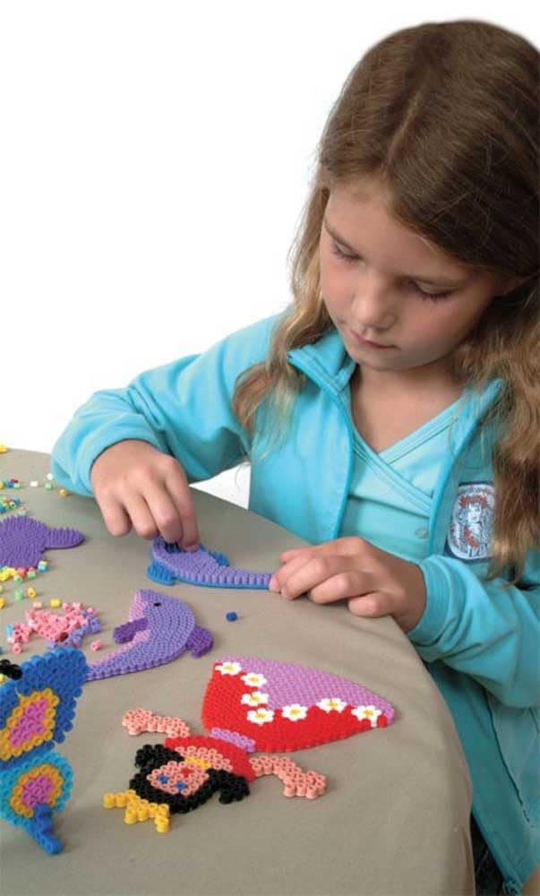 HAMA Bolsa de perlas | Aprox. 1000 cuentas midi fusibles para manualidades y mosaicos | Perlas de fusión para niños creativos 5+ | Juego de arte y decoración | Light Blue — view 3