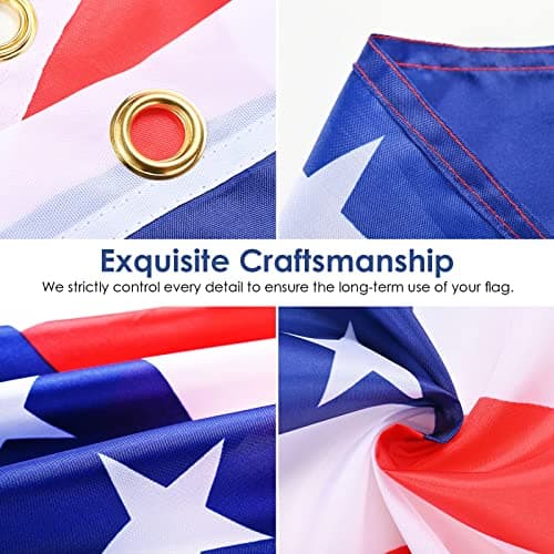 AhfuLife American Flag 3x5 Ft for World Cup Decorations 2026, Double Side with Brass Eyelets for American Party Bar Garden Street Decoration Indoor Outdoor — view 2