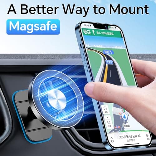 Kaistyle for Magsafe Car Mount【Strong Magnets】Magnetic Phone Holder for Car Phone Holder Mount Dash Mounted Holders Phone Holders for Your Car Accessories for Women Men for iPhone 17 Pro Max 16 15 14 — view 2