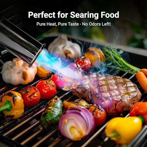 ThermoMaven Powerful Propane Torch, Kitchen Cooking Culinary Torch Lighter, Adjustable Blow Torch for Sous Vide Searing Steak, BBQ, Grill, Campfire Charcoal Starter, Gas Welding Kit(Tank Not Included) — view 2