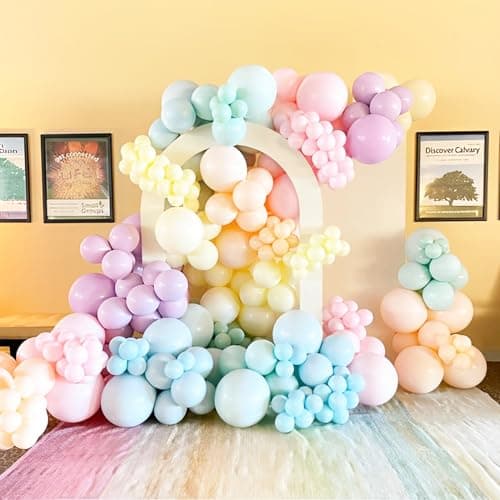 Voircoloria Pastel Balloons, 66pack 12inch Macaron Latex Party Balloons for Graduation, Easter, Wedding, Birthday, Bridal Shower, Rainbow Party, Baby Shower, Anniversary Party Decorations — view 7