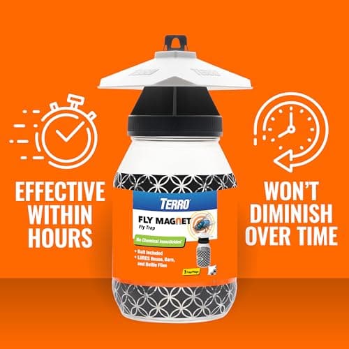 TERRO Fly Magnet Trap, Reusable Poison-Free Outdoor Fly Catcher with Bait — view 4