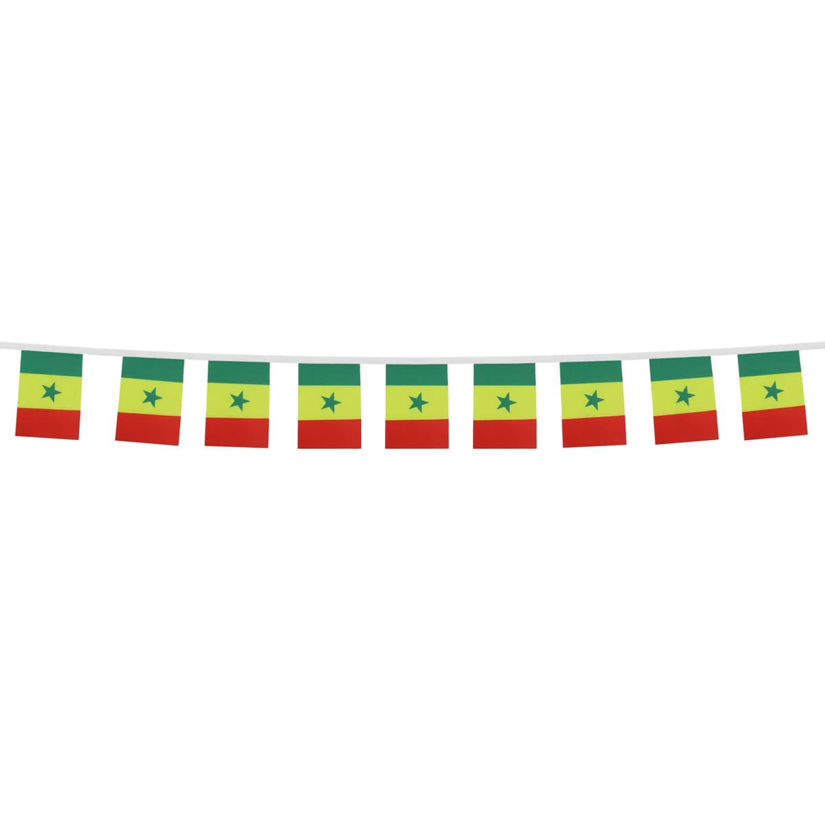 AZ FLAG Senegal Bunting Flag, 20 Ft Garland with 20 Small Senegalese Flags 8'' x 6'', 100% Polyester String Pennant, 6 meters — view 5