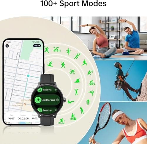 Smart Watch for Women Men(Answer/Make Calls), Fitness Tracker Built-in AI Voice, 1.27" HD Smartwatch with Heart Rate/Sleep/Step/SpO2 Monitor, 100+ Sports Modes, IP68 Waterproof Watch for Android iOS — view 4