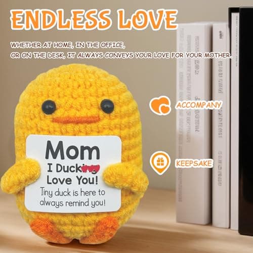 Emotional Support Duck, Mom Gifts from Daughter Son, Mothers Gifts Day, Mother in Law, Handmade Motivational Positive Duck, Stocking Stuffers Christmas Birthday for Mom — view 4