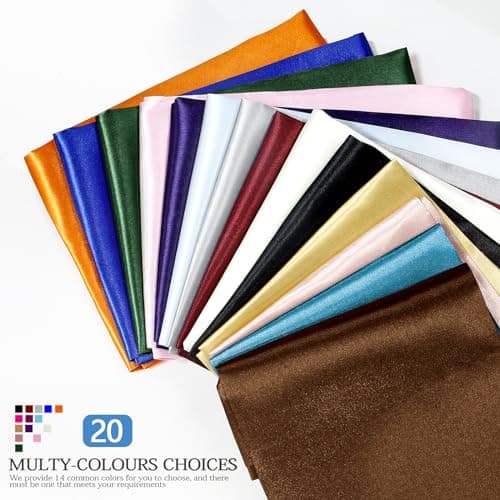 VACVELT Chocolate Brown Satin Fabric by The Yard 60 Inch Wide (1 Yard) — view 3