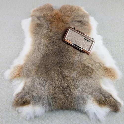 Craft Rabbit Skin Fur Pelt – Ethically Sourced, 12"x14" Tanned Hide for DIY Crafts, Costumes & Home Décor(1, Straw Yellow) — view 2