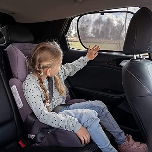 Enovoe 2 Pack Car Window Shades for Baby - 21"x14" Sun Shade Blocker, Cling - Glare Shield and UV Rays Protection for Your Child - Side Window Screens for SUV- Mesh Windows Shades for Cars — view 3