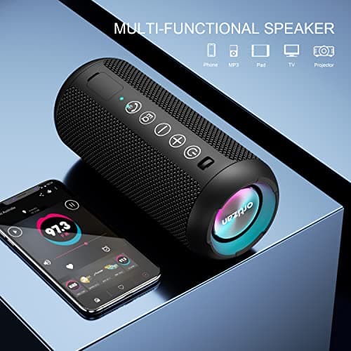 Ortizan Portable Bluetooth Speaker (1st Gen), IPX7 Waterproof, Wireless, Big Sound and Deep Bass, TWS Pairing, 30Hrs of Playtime, for Home/Party/Outdoor/Beach, Birthday Gifts for Men Women - Black — view 4