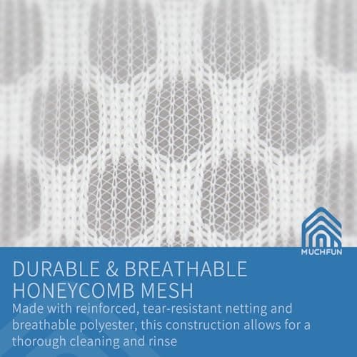 Muchfun 3Pcs Durable Honeycomb Mesh Laundry Bags for Delicates 12x16 Inches — view 2