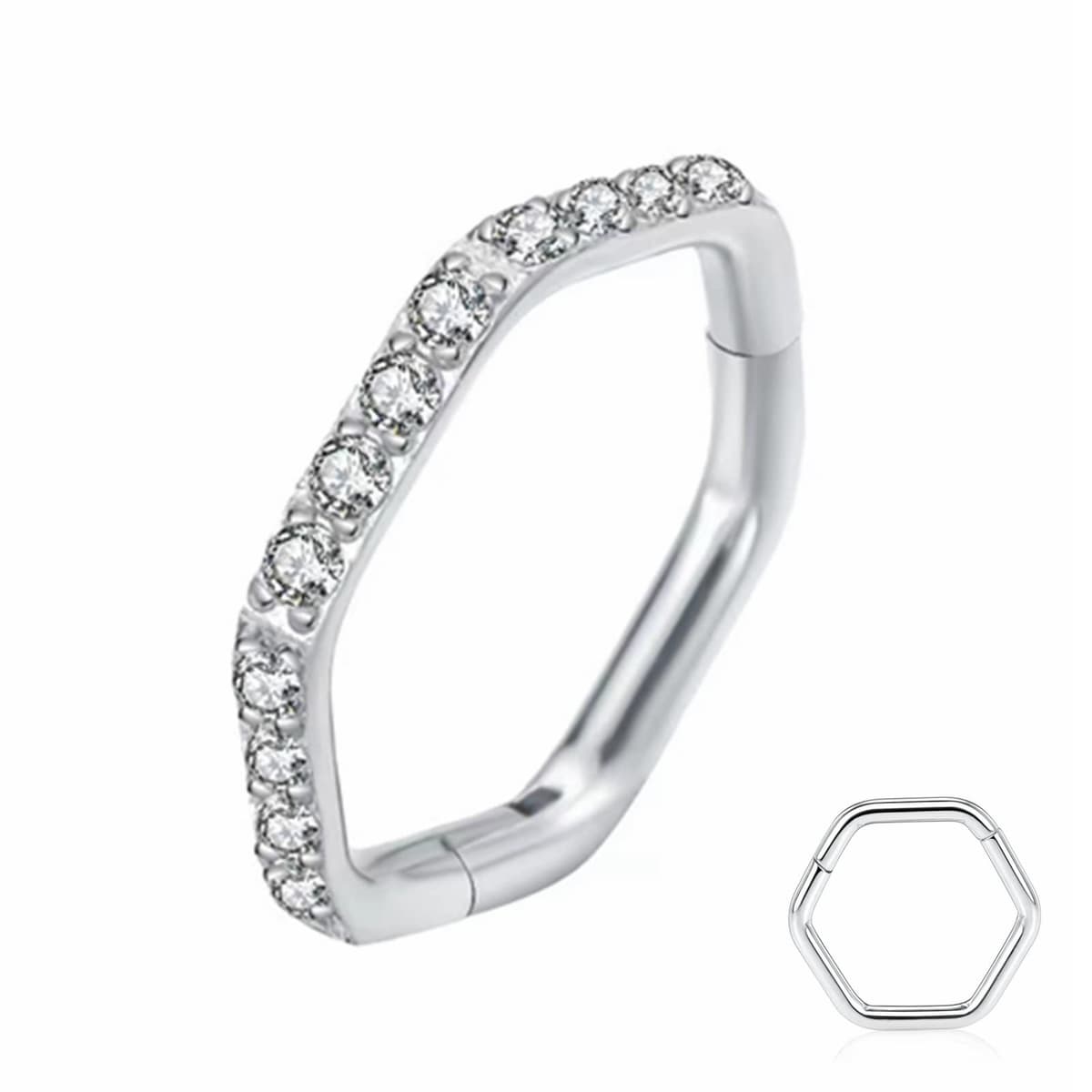 Yrogcu 20G 18G 16G 14G Single/Double Hoop Stainless-Steel Seamless-Hinged-Piercing Segment-Clicker Nose-Ring-Hoop : Diameter 6mm 8mm 10mm 12mm Cartilage Earrings — view 17