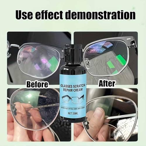 Scratch Remover for Eyeglasses - 30ml with Sponge Screen Repair Cream - Lens Scratch Remover for Eye Glasses | for Camera Screen Watch Phone Windshield Travel Daily — view 3