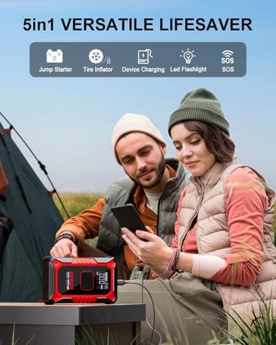 GOOLOO A3 Jump Starter with Air Compressor, 3000A Portable Car Battery Booster (9.0 Gas/6.5L Diesel) with 150PSI Auto-Shutoff Tire Inflator, 12V Supersafe Lithium Jump Box Car Battery Jumper Starter — view 3