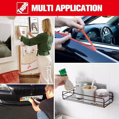 Double Sided Tape Heavy Duty, Adhesive Mounting Tape Waterproof, 16.4 FT x 0.94 in, Strong Foam Tape for Walls, Automotive, Home Office Decor — view 6