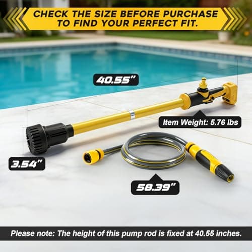 Cordless Stick Water Transfer Pump Compatible with Dewalt 20V Battery (Battery not Included), 1400GPH Portable Electric Sump Pump, 10FT Lift for Pool Draining Boat Bilge Garden Rain Barrel Basement — view 2