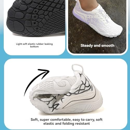 HF Stride Shoes Women Slip On Wide Toe Box Shoes Women Hike Barefoot Sneakers Healthy & Non-Slip Barefoot ShoesWomen Hiking Footwear Men Lightweight Walking Sneakers Unisex B-Gray — view 5