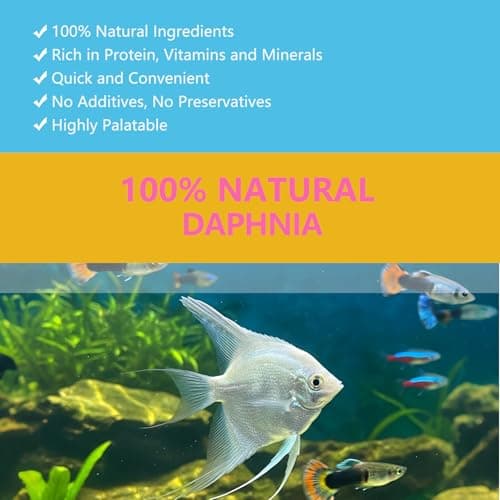 Vorenzyme Instant Daphnia Fish Food - No Hatch High Protein Fry Food with Astaxanthin for Betta, Guppy, Discus, Tropical Fish, Corals, Jellyfish & Seahorses in Saltwater & Freshwater Aquarium (50ml) — view 2