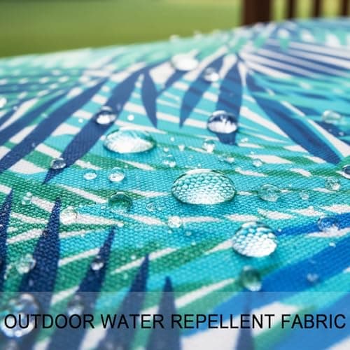NettyPro Outdoor Patio Chair Seat Cushion Covers UV Resistant Water Repellent Furniture Cushion Slipcovers, 24x22x4 inch, Tropical Leaf